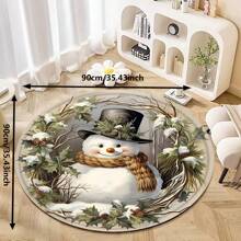 1 tấm thảm trang trí phòng họa tiết người tuyết Giáng sinh, vật dụng trang trí tiệc Giáng sinh, Giáng sinh - Nhiều màu - Xem 10