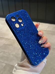 1pc Luxury Sparkling Sequined Rhinestone Decorated Phone Case With Lens Film, Compatible With IPhone 15/14/13/12/11/15 Pro Max/14 Pro Max/13 Pro Max/12 Pro Max/11 Pro Max/15 Pro/14 Pro/13 Pro/12 Pro/14 Plus