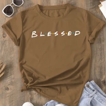 blusa Feminina T-Shirt estampada - Bege - Visão 1