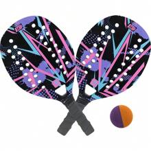 Kit 2 Raquete de Beach Tennis Praia Com Bolinha Original - Roxo - Visão 7