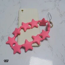 1 件/套彩色硅胶星形装饰吊坠，适用于包、车、钥匙、手机 - 彩色 - 查看 8