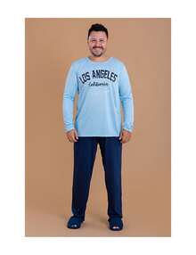 Men's Pajamas Los Angeles - 藏蓝色 - 查看 1