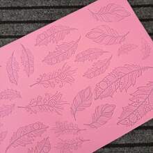 Feather Lace Silicone Mold, Cake Lace Decorating Tool, Lace Pad - 銅色 - 查看 5