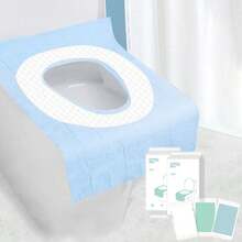 10pcs Available In 4 Styles One Time Adhesive Firm Toilet Seat Cushion Essential For Travel Hotel Accommodation Extended Thickened Toilet Seat Cushion Bathroom Decor Fall Decor - Multicolor - View 2