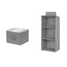 1pc Gray Storage Hanging Bag, Cloth & Underwear Organizer Bag, Wardrobe Storage Hanging Bag, Sturdy Water-Resistant Dust-Proof Non-Woven Fabric Hanging Organizer Bag, Foldable Hooks, Multilayer Storage Bag Packing Essentials/Cover For Clothes Storage Hanging Closet Organizer Wardrobe Organizer For Wardrobe Closet Bedroom Dorm Essentials For Storage Bra Sock Pants Jeans T-Shirt Dress Bag For School School Accessories School Stuff - Dark Grey - View 13