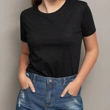 Women's Vibrant Skull Print T-Shirt, Casual Women's T-Shirt And Short Sleeve - màu đen - Xem 2