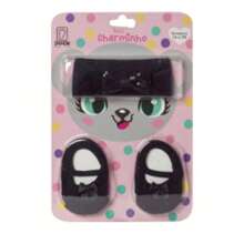 Charming Baby Kit Hair Bow + Sock Slipper - màu đen - Xem 1