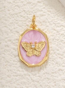 1 件可爱心形花朵邪恶蓝眼项链女式金色波西米亚风太阳星 DIY 吊坠链高品质珠宝 - 彩色 - 查看 2