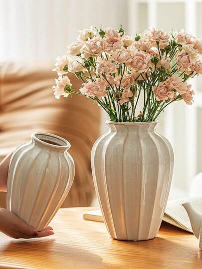 Pc Of Ceramic Vase Retro Elegante It's Flower Arrangement In The Living Room, Moderne ative Piece Dried Flowers, An Ornament Meubel Table. It Can Be Holding Fresh Flowers Water Or Inserting Plastic Artificial Serving As ation Coffee Tables, Desks Room At Home.Room ation, Home ation. Back To School Supplies Glass