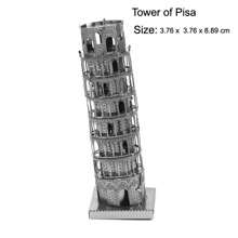 Rompecabezas de metal 3D DIY, kits de ensamblaje de modelos - Puente Golden Gate, Faro, Torre Inclinada de Pisa, Torre Eiffel, Árbol de Navidad, Regalos de Navidad, Rompecabezas 3D, Kit de modelo, Ben