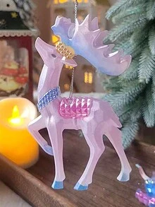1 đồ trang trí Giáng sinh Acrylic nhiều màu, Đồ trang trí treo cây thông Noel, Tuần lộc, Người tuyết, Bông tuyết, Mặt dây chuyền vòng hoa, Đồ trang trí Giáng sinh, Trang trí tiệc tại nhà - Nhiều màu - Xem 8
