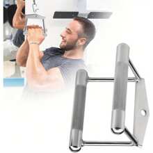 V Handle Double Seated Handles Stainless Steel Stirrup Handle Cable Machine Attachments For Pull Down Rope, Tricep Rope, Straight Bar - Variant1 - View 4