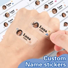 60pcs Customize Photo Personalized Name Stickers, Customizable Class Transparent Waterproof PVC Stickers, Self-Adhesive Labels, Perfect Learning Supplies For Holiday Office Innovation And Handicraft Challenges Adhesive Exquisite, Cute, Adorable, Colorful, Cartoon Custom, Personalized, Unique Ideal Gifts For Him Her, Family, Friends, Son, Daughter, School Students, Kids For Children's Day, For Birthdays School, Home, Multi-Functional, For Father's Day, For Graduation, For Weddings, For Housewarming,Warm Ambience,Winter Grace