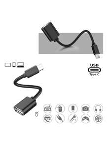 Cabo Adaptador Otg Tipo C Pendrive Para Celular Tablet Mp3