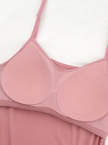 3PCS Knitted Threaded Spaghetti Straps Adjustable Solid Color Camisole With Chest Pads For Women To Wear As An Inner Or Outer Top To Cover Side Breasts In Summer