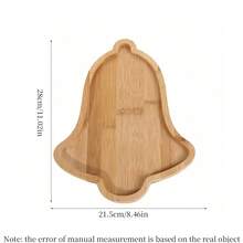 1 chiếc đĩa tre trang trí cây thông Noel dễ thương, đĩa đựng đồ ăn nhẹ, trái cây và đồ ăn nhẹ cho bữa tiệc, đồ trang trí Giáng sinh, đồ trang trí Giáng sinh, quà tặng Giáng sinh, đồ dùng cho bữa tiệc Giáng sinh - Màu gỗ - Xem 8