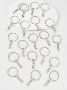 Móc khóa trang trí dây chuyền 20 chiếc Thích hợp cho DIY - Bạc - Xem 9