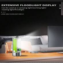 迷你 LED 钥匙扣磁性应急手电筒户外白色激光 8 种工作模式日常家用便携式手电筒，电池寿命长达 6 小时，带红蓝警告灯战术泛光灯手电筒 - 銀色 - 查看 10