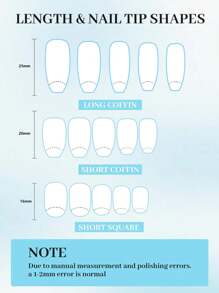 10pcs Handmade Press On Nail False Nail Fake Nail Tip Nail Stickers Coffin Milk White [ 100% Handmade, Patterns And Decorations Have Some Randomness ] - Pink - View 11