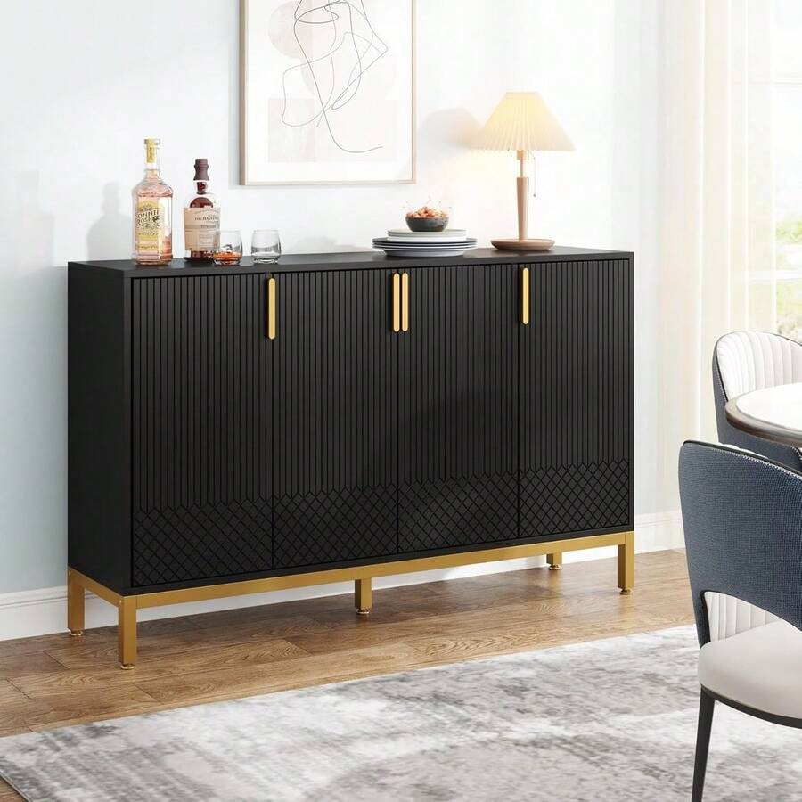 59 Inch Luxury Buffet With Storage Kitchen Sideboard
