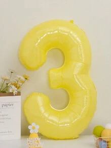 1 套塑料气球，现代数字形状气球，适合派对、圣诞节 - 黃色 - 查看 18