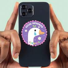 3pcs 2inch Social Gathering Survivor Goose Funny Meme Sticker, Waterproof Mental Health Decal Stickers, Handdrawn Art, Fun PVC Sticker For Water Bottle,Phone,Laptop,Car Bumper,Hard Hat,Tool Box,Note Book/Pad,Gift For Bestie,Friend