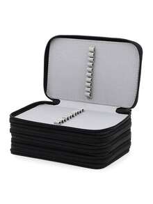 T60 School Pencil Case/Box Pencil Case/Four Layer Pencil Case With 72 Color Holes/School Supplies/Paper - 玫紅色 - 查看 2