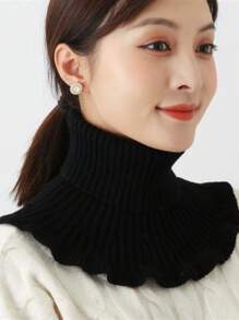 1 件女士假领高领围巾，护颈假领子新款秋冬季防风针织保暖颈套，适合日常佩戴、摄影、送礼，是配饰女士的理想选择 - 彩色 - 查看 12