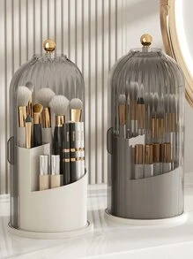1PC 化妆工具旋转收纳盒，防水眉笔桶，亚克力化妆旋转收纳桶，化妆化妆工具，化妆收纳盒，桌面整理和收纳，收纳和整理，配饰收纳，梳妆台，开学季化妆品收纳架，浴室配件收纳托盘，适用于化妆品、口红、化妆刷、眉笔、学校用品收纳。，宿舍 - 彩色 - 查看 10