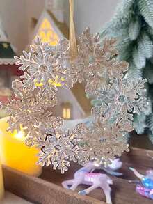 1 đồ trang trí Giáng sinh Acrylic nhiều màu, Đồ trang trí treo cây thông Noel, Tuần lộc, Người tuyết, Bông tuyết, Mặt dây chuyền vòng hoa, Đồ trang trí Giáng sinh, Trang trí tiệc tại nhà - Nhiều màu - Xem 7