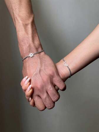 CHOSHILAR 2 件/套简约优雅灯泡串珠手链，情侣/亲子搭配，情人节礼物，时尚独特，优雅精致手链，适合毕业/返校季节，送给最好的朋友、妈妈、母亲、母亲节、礼物