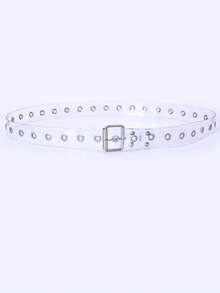 1pc Casual Skinny Transparent Waist Belt For Women, Suitable For Daily Commute - Grace - View 2