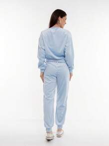 Women's Plus Velvet Set With Pockets HF-CON-050 - Celeste - Ver 2