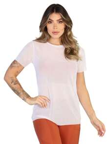 Kit 3 Blusas Fitness Tule Feminina Transparente Longa de Manga Conforto Academia