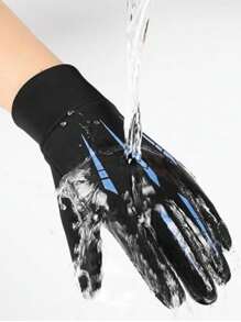 1pair Autumn And Winter Warm Five-Claw Gloves, Wind And Waterproof Touch Screen Gloves, Outdoor Riding And Driving Gloves, Suitable For Men And Women