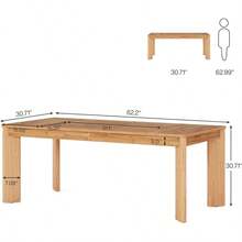 Tribesigns 62.2 Inch Modern Computer Desk Walnut Solid Wood Executive Office Table - Nhiều màu - Xem 6