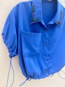 Short Sleeve Shirt J06 - Màu xanh lam - Xem 2