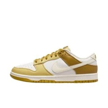 Zapatillas informales cómodas y antideslizantes Nike Dunk Retro Low para hombres, blanco y dorado FZ4042-716 - Oro blanco - Ver 1