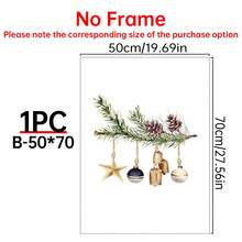 圣诞快乐印刷品 | 水彩圣诞汽车墙饰 | 复古圣诞艺术 | 红色和绿色圣诞家居装饰 | 一套 1 张，帆布海报，适用于家庭、客厅、卧室、厨房、浴室的帆布墙饰 - 彩色 - 查看 30