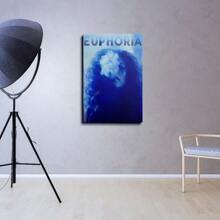 Framed Euphoria Canvas Art Decor - Frameless People Themed Wall Decor For Bedroom, Living Room, Home Office - Modern Art Deco Retro Ink Print Wall Hanging Decor - Artwork On Canvas, Portrait Orientation, Letter Pattern - Indoor Spring And Winter Art Print