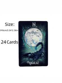 1set The Witch's Familiar Runic Oracle Cards Divination Deck Board Game - Black - View 2