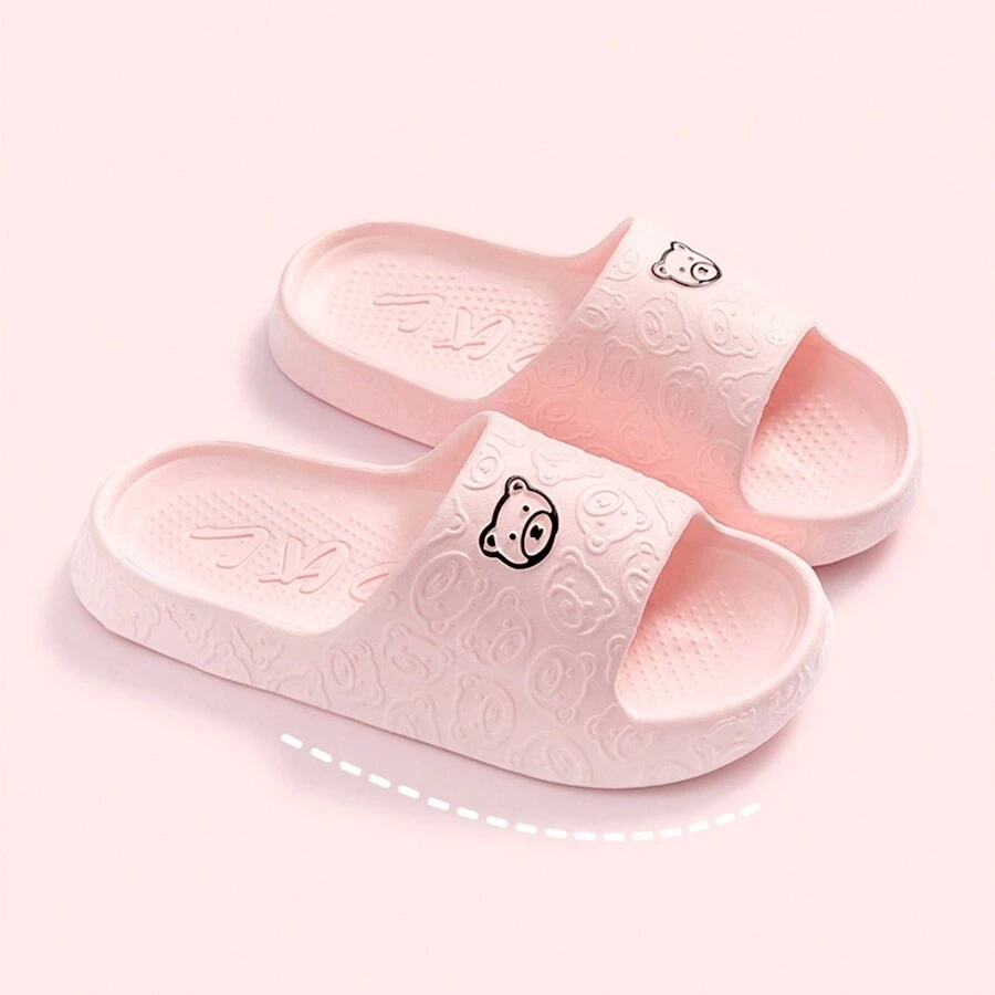 Dép đi trong nhà chống trượt chất liệu EVA mùa hè cho nữ có thiết kế hình chú gấu dễ thương - Hồng - Xem 1