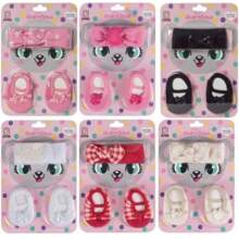 Charming Baby Kit Hair Bow + Sock Slipper - Màu Hồng Tươi - Xem 3