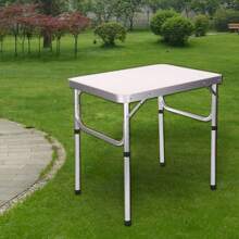 Small Camping Table Folding Picnic Table Outdoor Adjustable Height Kitchen Work Top For Home Party And Camping 44.5x57x60cm - Variant1 - View 1