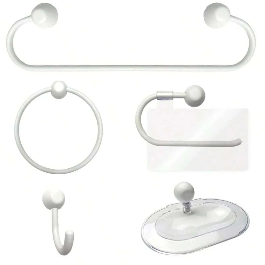 5 Piece Bathroom Kit White | Japi - 白色 - 查看 1
