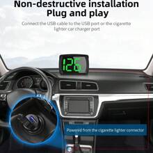 3-Inch HUD Car Speedometer Digital Speed Meter With KM/H Speed, USB Plug And Play, Head Up Display, Driving Direction, OverSpeed Warning For Cars Trucks - Black - View 8