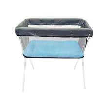 Portable Foldable Crib For Bedside - Perfect For Placing Next To Your Bed - 藍色 - 查看 3