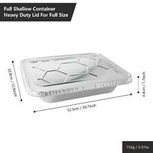 WISDOM WISDOM Shallow/Medium/Deep/Deep-Heavy Duty Full Size Container With Normal/Heavy Duty Lid 50set - Disposable Aluminum Food Storage And Catering