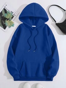 Custom Text Women's Hooded Sweatshirt - Personalize Add Your Own Text/Name To Design Your Personalized Printed Sweatshirt, Women Tops ,Fall Tops ,Blue Top,Custom Top,Custom Sweatshirt,Winter Clothes,Personalized Text, Long Sleeve - Blue - View 10