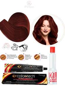 Color Tech Tinte Permanente en Crema 90g - 8.45 RUBIO CLARO COBRIZO CAOBA - Ver 1